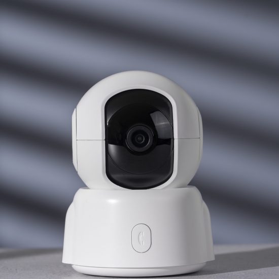 view-round-modern-webcam-with-shadows-background
